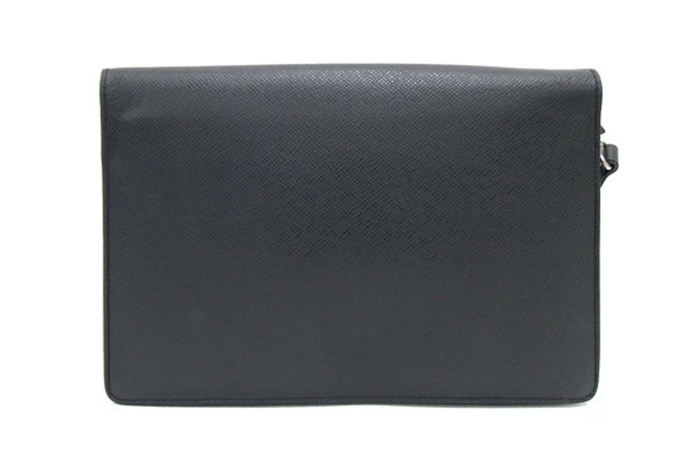 Louis Vuitton Taiga Bag Black Clutch Belaia Shoulder Ardoise Black